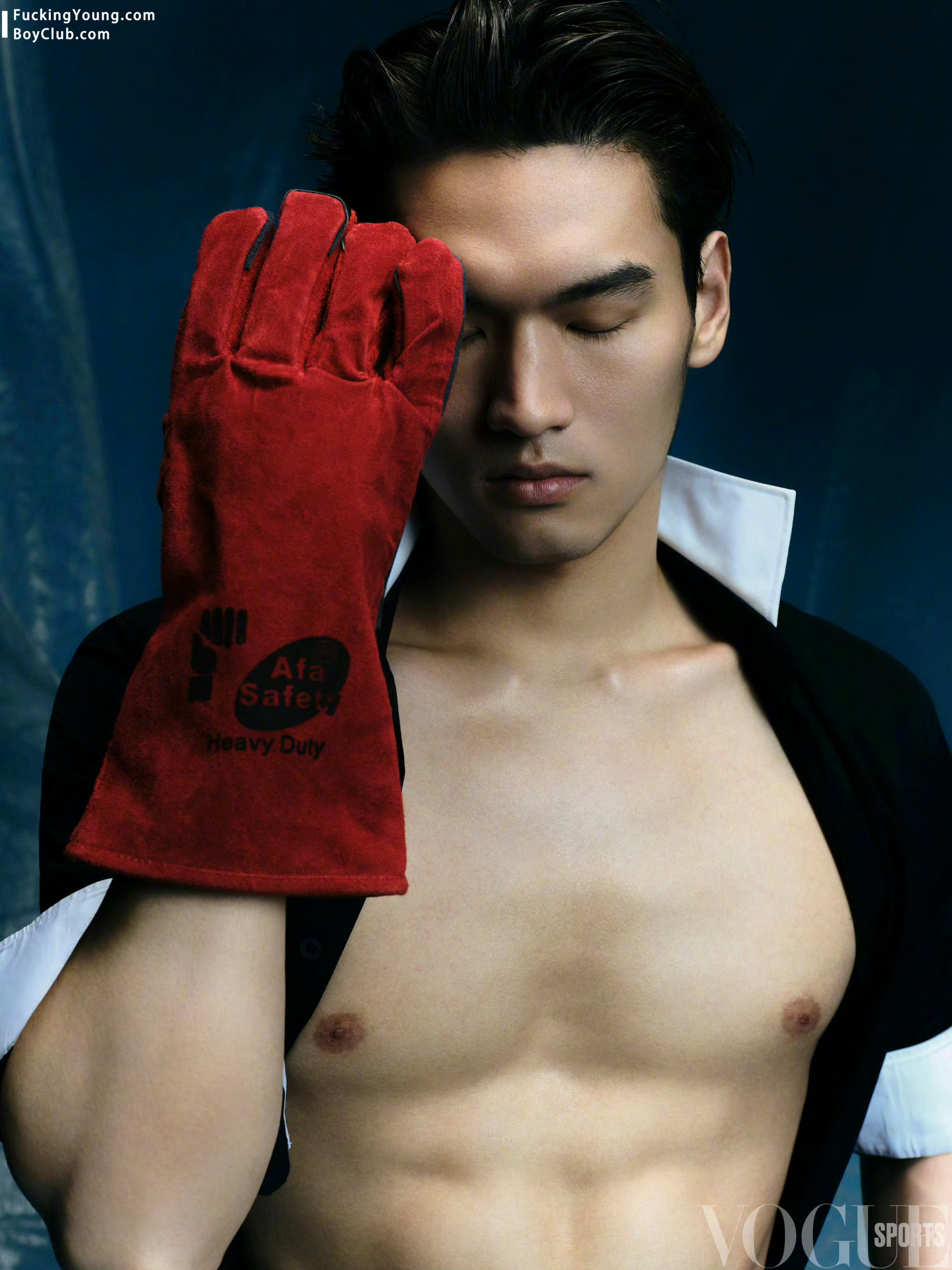 Vogue 拍的男运动员的身材