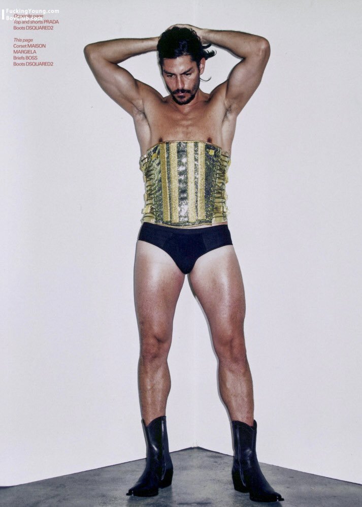 Tyson Ballou photographed by Steven Klein for Man About Town, 2018.